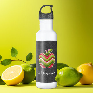 Benutzerdefinierter Lehrer-Apfel - Rotes grünes Ch Edelstahlflasche