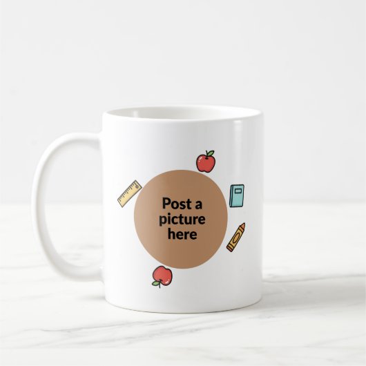 Benutzerdefinierter Lehrer-Foto-Becher Kaffeetasse (Links)