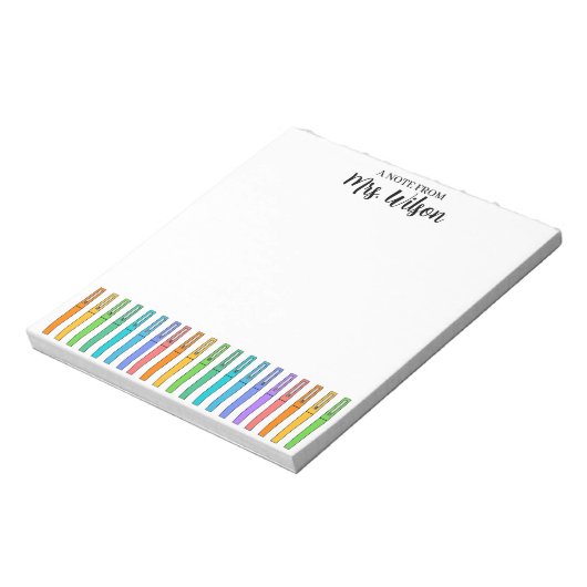 Benutzerdefinierter Lehrer Notepad Notizblock (Rotiert)