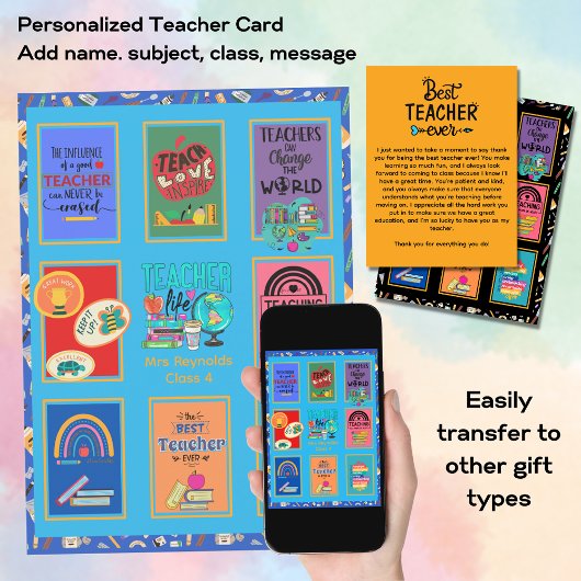 Benutzerdefinierter Lehrer Vielen Dank Anführungsz Einladung