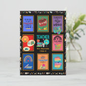 Benutzerdefinierter Lehrer Vielen Dank Anführungsz Einladung (Stehend Vorderseite)