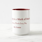 Benutzerdefinierter Lehrergeschenkbecher  Tasse (Zentrum)