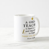 Benutzerdefinierter Lehrermug – Ein großartiges Ge Kaffeetasse (VorderseiteRechts)