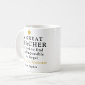Benutzerdefinierter Lehrermug – Ein großartiges Ge Kaffeetasse (Vorderseite Links)