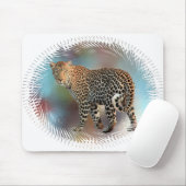 Benutzerdefinierter Leopard Moderner Pop Art Templ Mousepad (Mit Mouse)