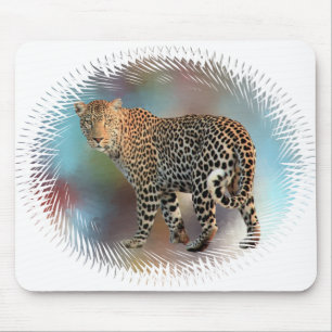 Benutzerdefinierter Leopard Moderner Pop Art Templ Mousepad