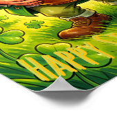 Benutzerdefinierter Leprechaun Gnom Frohen St. Pat Poster (Ecke)