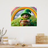 Benutzerdefinierter Leprechaun Gnom St. Patrick's Poster (Küche)