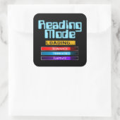 Benutzerdefinierter Lesemodus Quadratischer Aufkleber (Tasche)