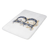 Benutzerdefinierter Letter Badematte (Schrägansicht)