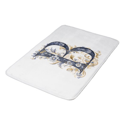 Benutzerdefinierter Letter Badematte (Schrägansicht)