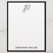 Benutzerdefinierter Letterhead mit Monogramm für z Briefbogen (Vorderseite)