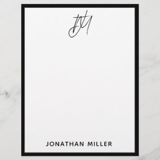 Benutzerdefinierter Letterhead mit Monogramm für z Briefbogen