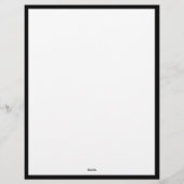 Benutzerdefinierter Letterhead mit Monogramm für z Briefbogen (Rückseite)