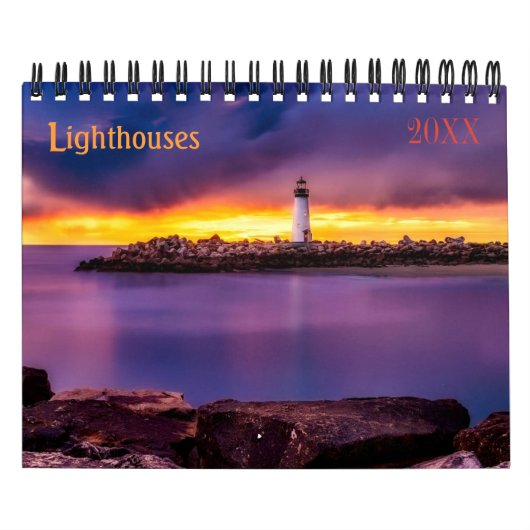 Benutzerdefinierter Leuchtturmkalender|Bearbeitbar Kalender (Titelbild)