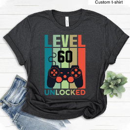 Benutzerdefinierter Level 60 Entsperrter Video-Gam T-Shirt