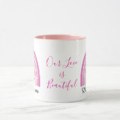 Benutzerdefinierter LGBTQ Stolz Regenbogen Kaffeeb Tasse (Zentrum)