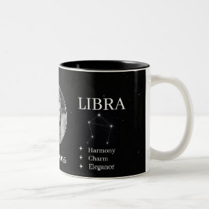 Benutzerdefinierter Libra-Sternzeichen-Mug mit Nam Zweifarbige Tasse