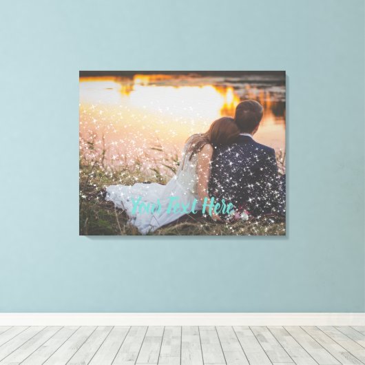 Benutzerdefinierter Lichteffekt Hochzeitsstimmung  Leinwanddruck (Insitu (Holzboden))