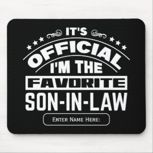 Benutzerdefinierter Lieblings-Schwiegersohn Offizi Mousepad
