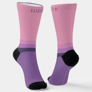 Benutzerdefinierter Lila Farbblock für helldunkle Socken
