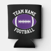 Benutzerdefinierter Lila Football-Teamname Persona Dosenkühler (Rückseite)