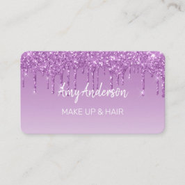 Benutzerdefinierter Lila Glitzer mit Drilling Visitenkarte