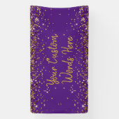 Benutzerdefinierter Lila Hintergrund Geburtstagspa Banner (Vertikal)