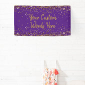 Benutzerdefinierter Lila Hintergrund Geburtstagspa Banner (InSitu)