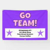 Benutzerdefinierter Lila rosa Teambanner Banner (Horizontal)
