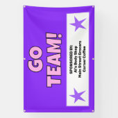 Benutzerdefinierter Lila rosa Teambanner Banner (Vertikal)
