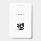 Benutzerdefinierter Logo-Foto-QR-Code blau-weiß ID Ausweis (Rückseite)