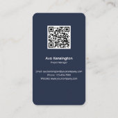 Benutzerdefinierter Logo-Foto-QR-Code Visitenkarte (Rückseite)
