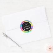 Benutzerdefinierter Logo Name Danke Holograph Rain Runder Aufkleber (Umschlag)
