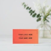 Benutzerdefinierter Logo-Name Minimalistisch Moder Visitenkarte (Stehend Vorderseite)