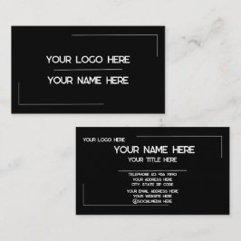Benutzerdefinierter Logo-Name Minimalistisch Moder Visitenkarte