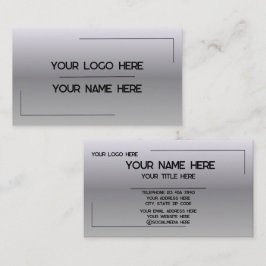 Benutzerdefinierter Logo-Name Minimalistischer Mod Visitenkarte