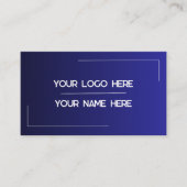 Benutzerdefinierter Logo-Name Minimalistischer Mod Visitenkarte (Vorderseite)