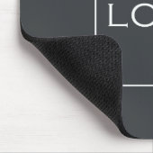 Benutzerdefinierter Logo Neutral Charcoal Grau Com Mousepad (Ecke)