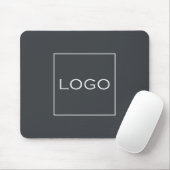 Benutzerdefinierter Logo Neutral Charcoal Grau Com Mousepad (Mit Mouse)