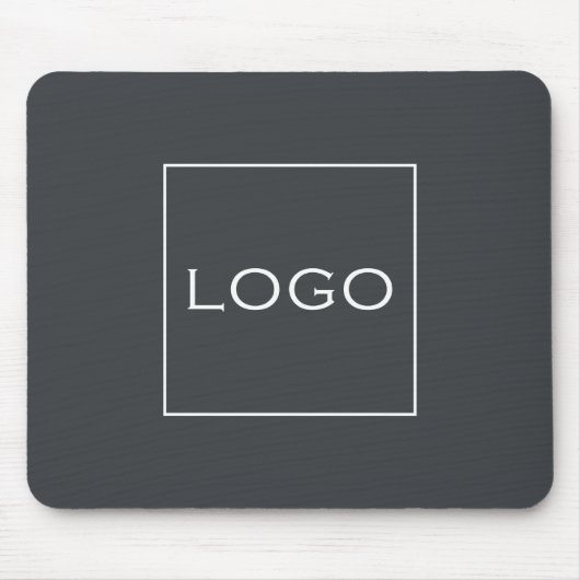 Benutzerdefinierter Logo Neutral Charcoal Grau Com Mousepad (Vorne)