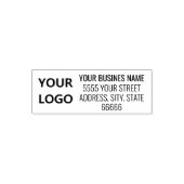 Benutzerdefinierter Logo oder Foto Name Rücksendea Permastempel (Design)