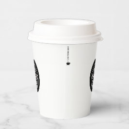 Benutzerdefinierter Logo-Papier-Cup mit "Vorsicht Pappbecher
