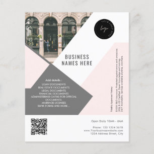 Benutzerdefinierter Logo-QR-Code Foto Einfach Prof Flyer