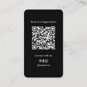 Benutzerdefinierter Logo-QR-Code Modern Minimalist Visitenkarte (Rückseite)