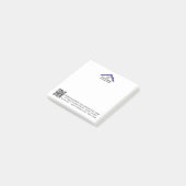Benutzerdefinierter Logo-QR-Code Post-it Klebezettel (angewinkelt)