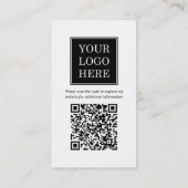 Benutzerdefinierter Logo-QR-Code Professional Visitenkarte (Rückseite)