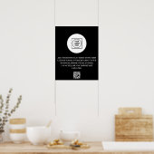 Benutzerdefinierter Logo-QR-Code schwarzes Markenm Poster (Küche)
