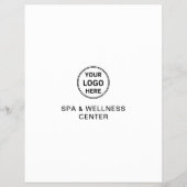 Benutzerdefinierter Logo-QR-Code Spa Wellness Cent Flyer (Hinten)