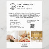 Benutzerdefinierter Logo-QR-Code Spa Wellness Cent Flyer (Vorne)